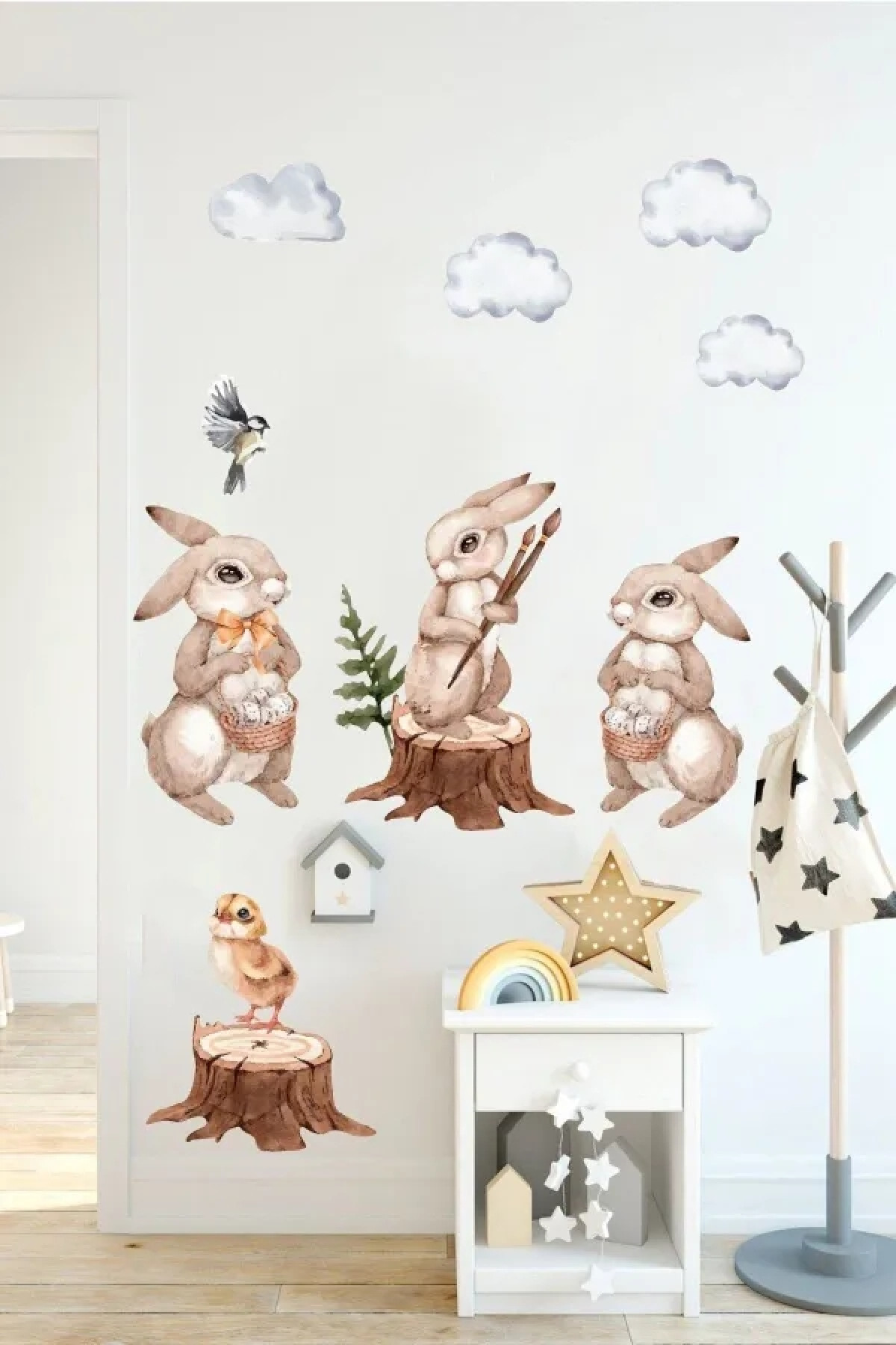 Tavşan Dostlar Çocuk Odası Duvar Sticker