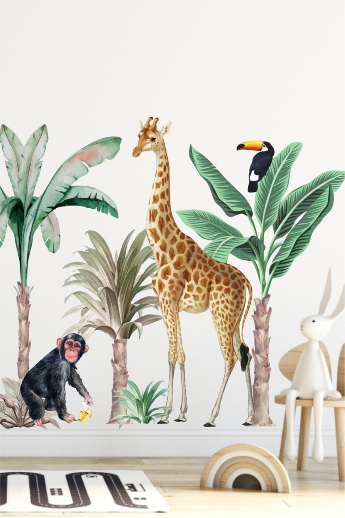Tropikal Safari Çocuk Odası Sticker