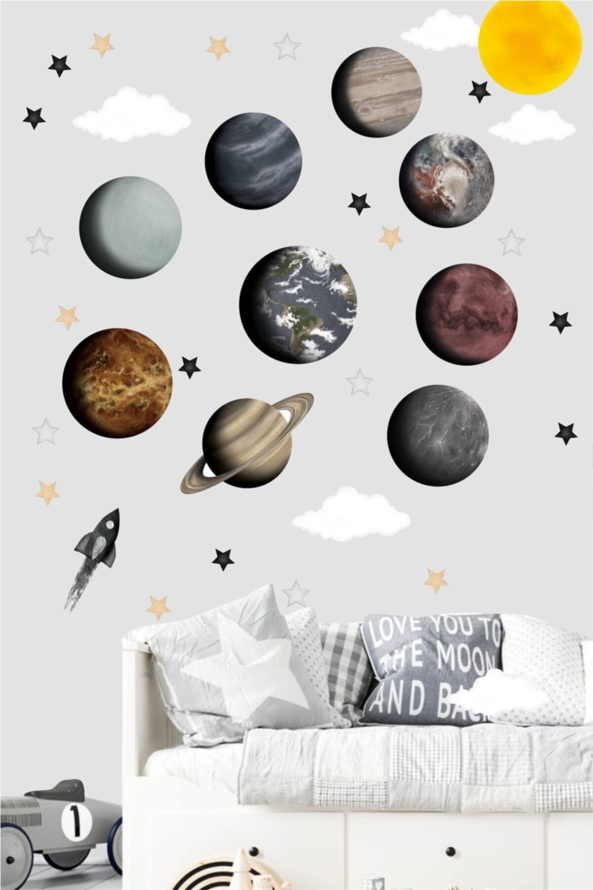 Gezegenler Çocuk Odası Duvar Sticker