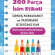 Elsa Okul Etiketi Kalem Defter Etiketi Özel İsim Yazılabilen Etiket 200 Adet