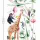Tropikal Hayvanlar Çoçuk Odası Duvar Sticker