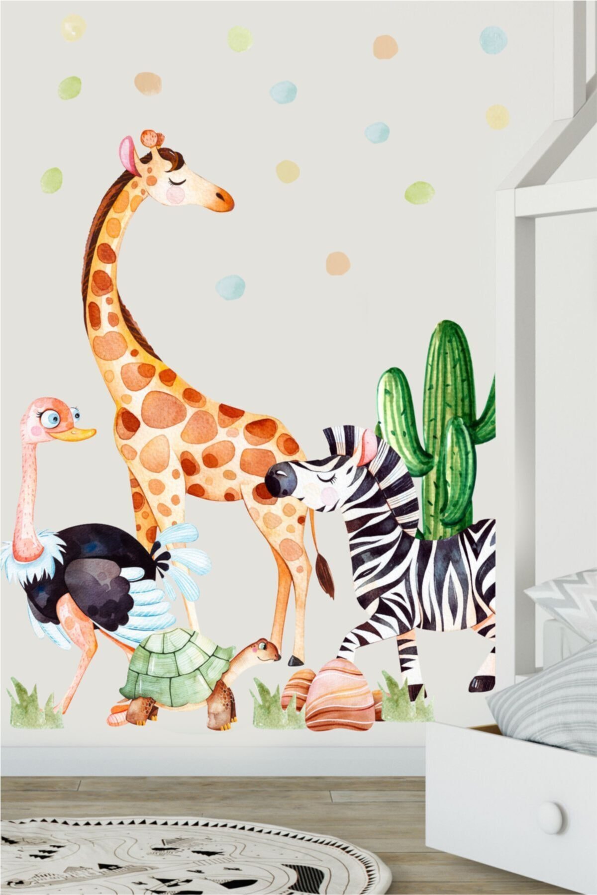 Sevimli Hayvanlar Çocuk Odası Duvar Sticker