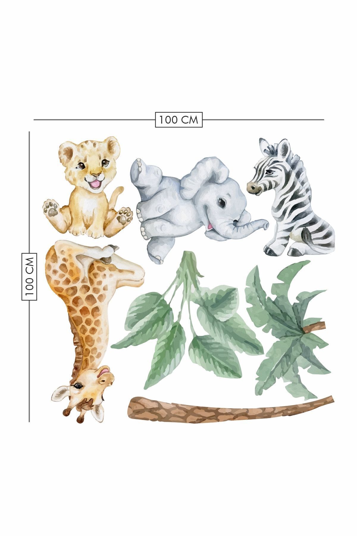 Sevimli Safari Çocuk Odası Sticker