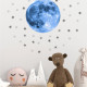 Mavi Moon Ve Yıldızlar Çocuk Odası Sticker