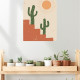 Desert Cactus Bohem Duvar Sticker