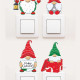 Merry Christmas Cüceler Priz Sticker, Noel Priz Sticker