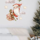 Balonlu Noel Baba Cam ve Duvar Sticker, Yeni yıl Sticker