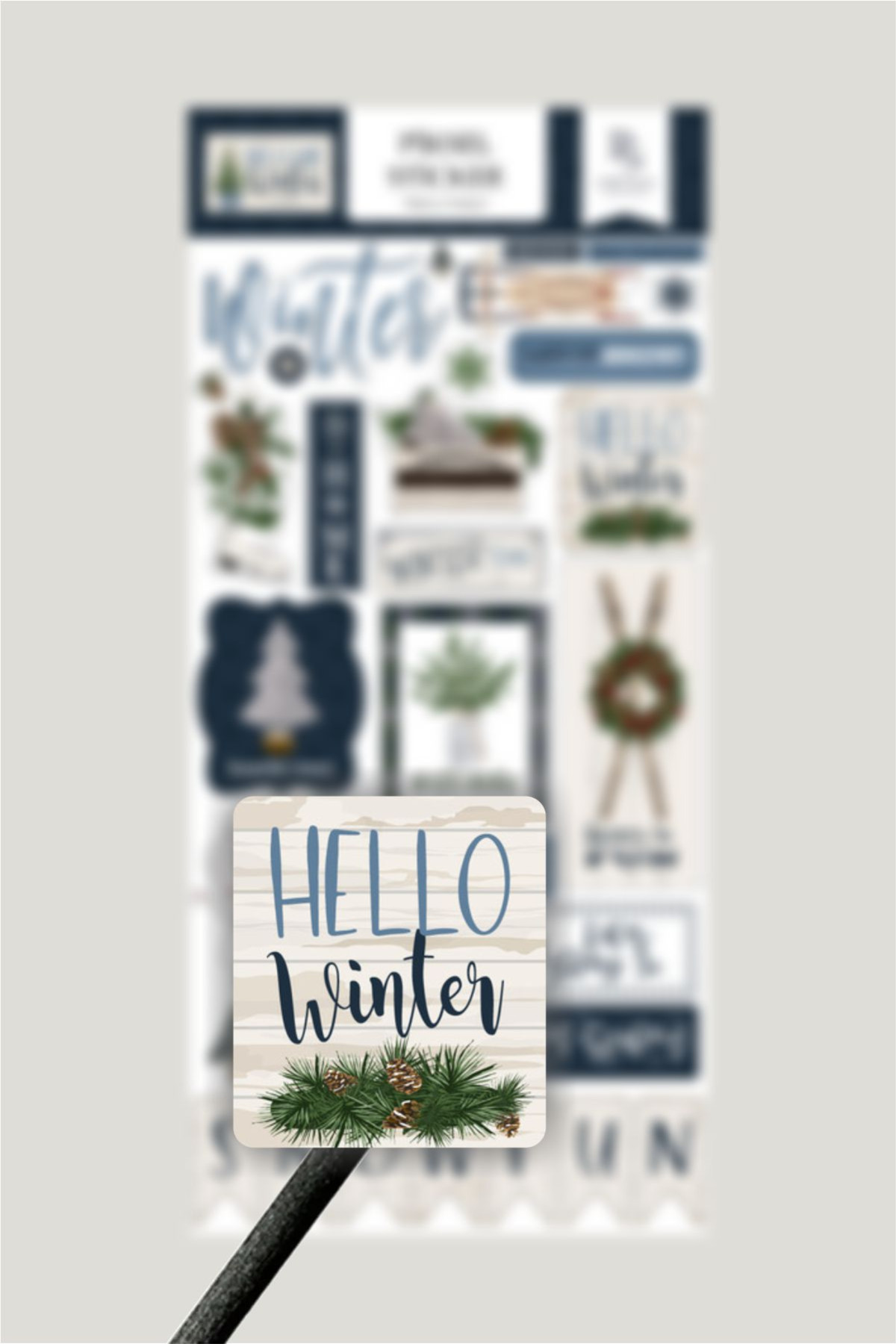 Hoşgeldin Kış Temalı Etiketler, Hello Winter Sticker