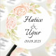 Nişan Etiketi Söz Etiketi Kına Etiketi Bride Sticker 3,5 cm 70 adet - Rose Design