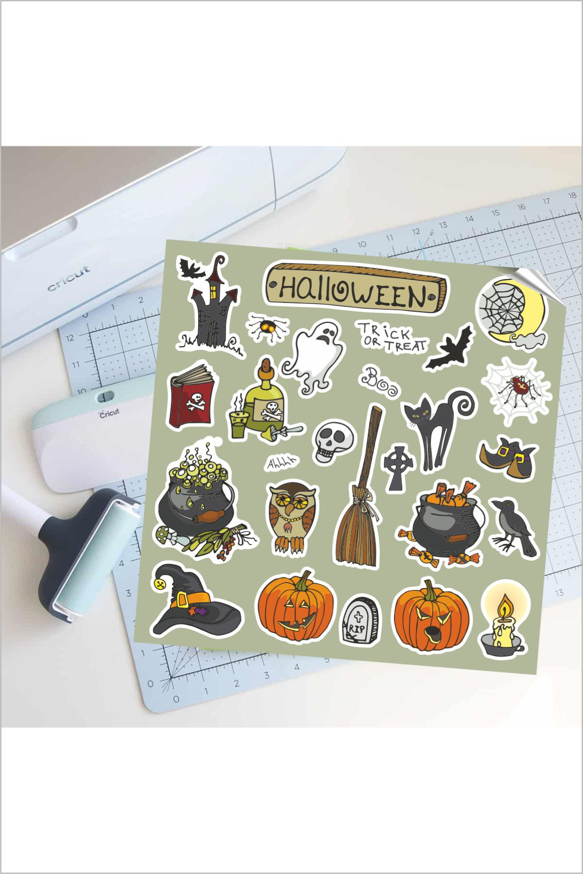 Halloween Yeşil Sticker Seti