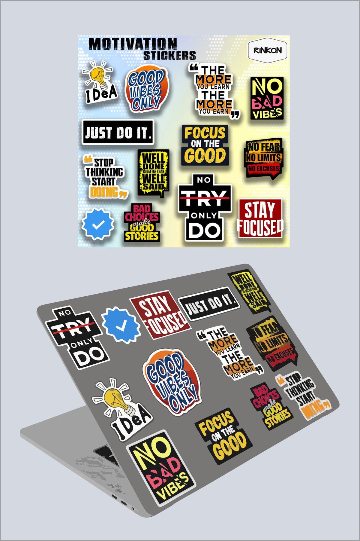 Motivasyon 1 Sayfa Sticker -Laptop Defter, Suluk, Ajanda Sticker