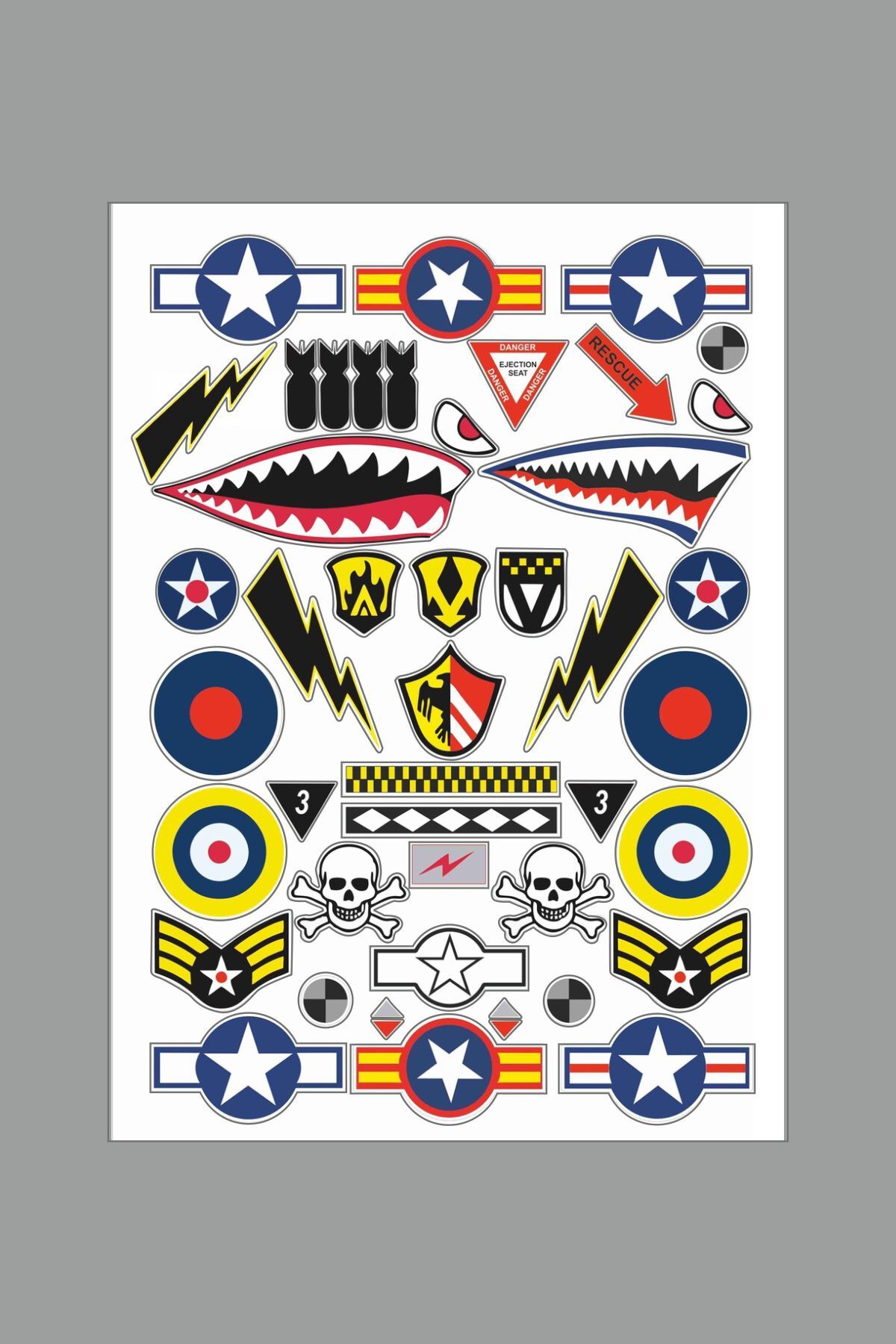 Retro Motor Sticker A4 Sayfa Etiket - Motor, Kask, Laptop Etiket