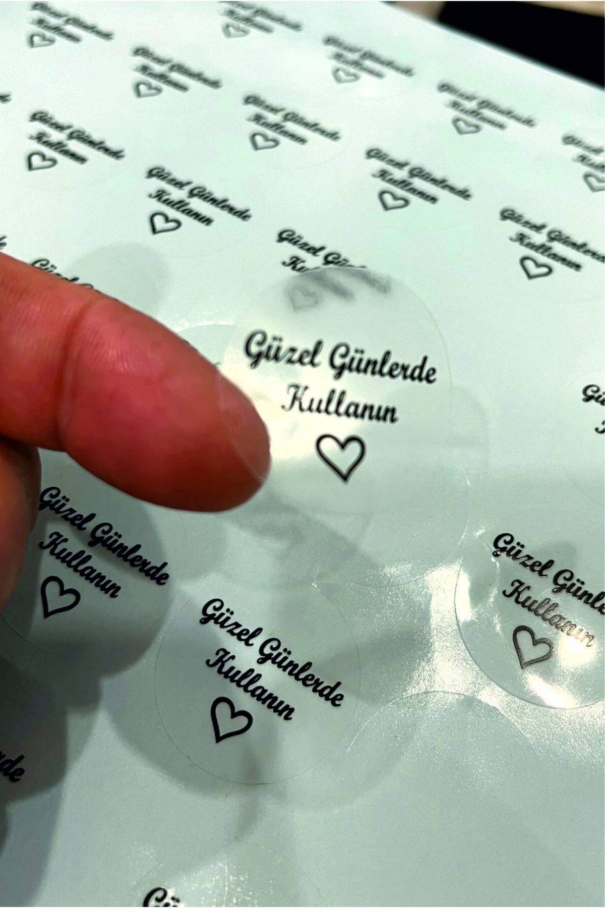 Şeffaf Sticker Güzel Günlerde Kullanın - 3 Cm Çapında 60 Adet