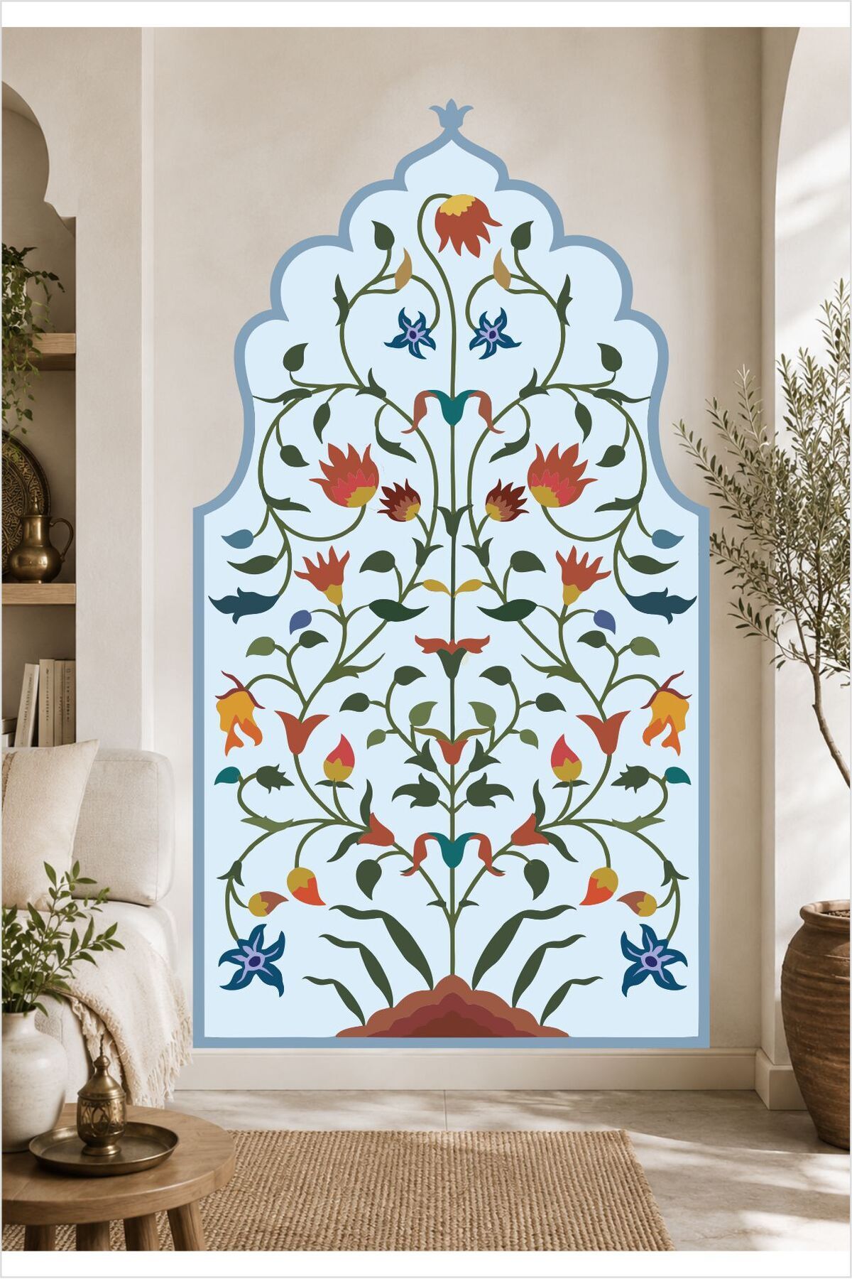 Lalezar Duvar Stickerı, Osmanlı Desen Renkli