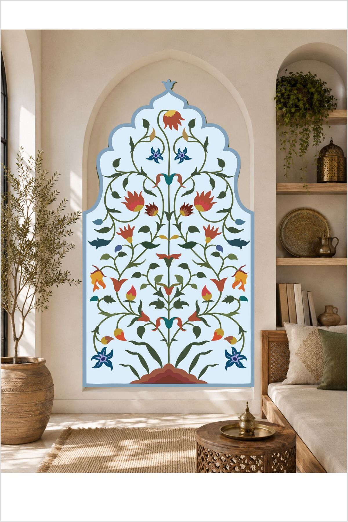 Lalezar Duvar Stickerı, Osmanlı Desen Renkli