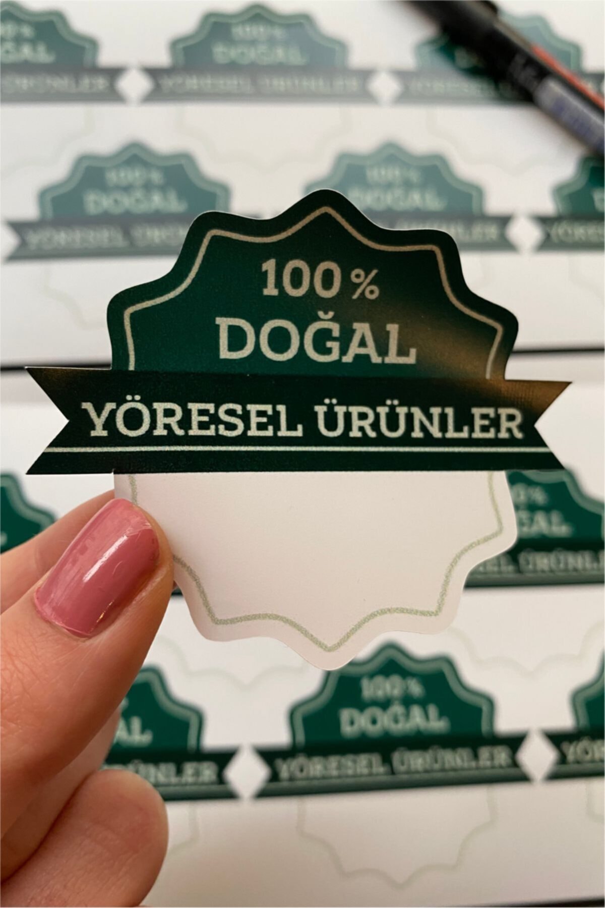 Ürün Paketleme Etiketi Kendin Yaz - 7x8 Cm 55 Adet
