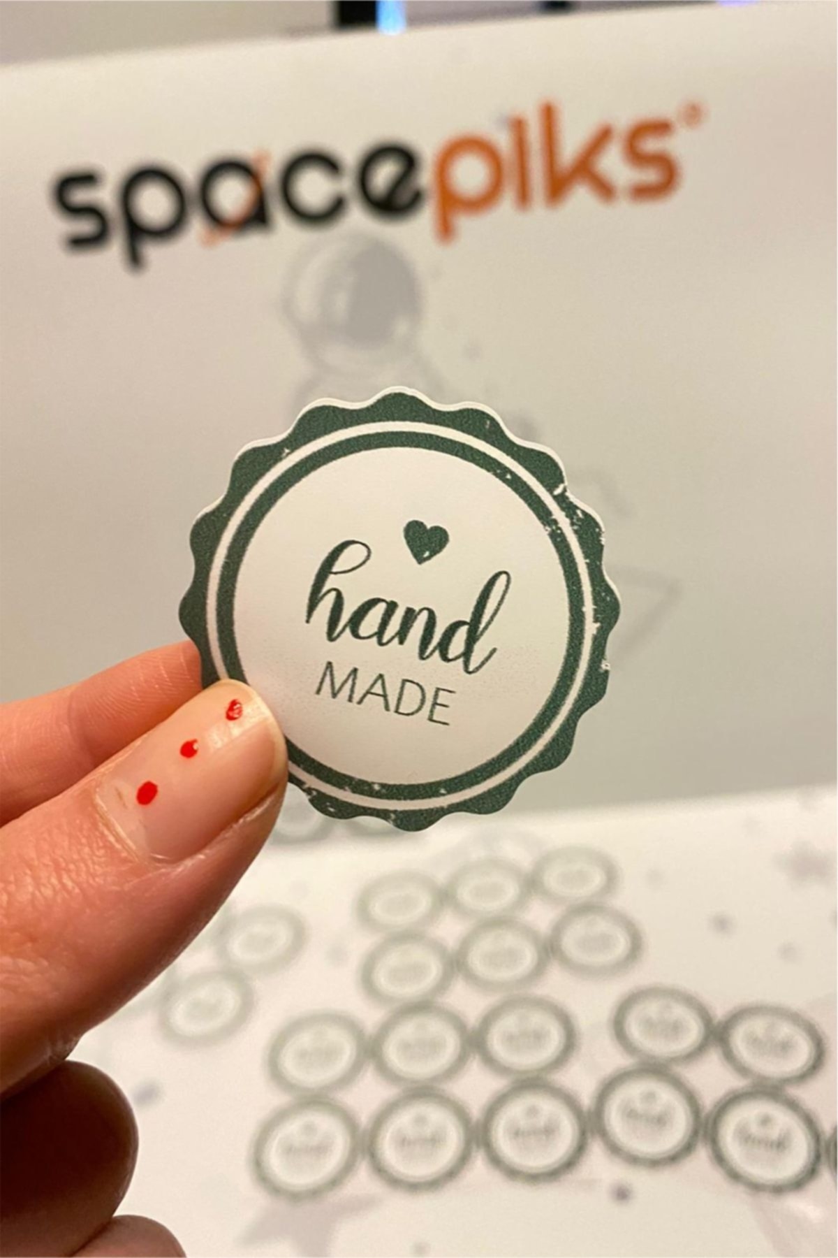 Hand Made Özel Kesimli Sticker 115 Adet 4 Cm Çapında