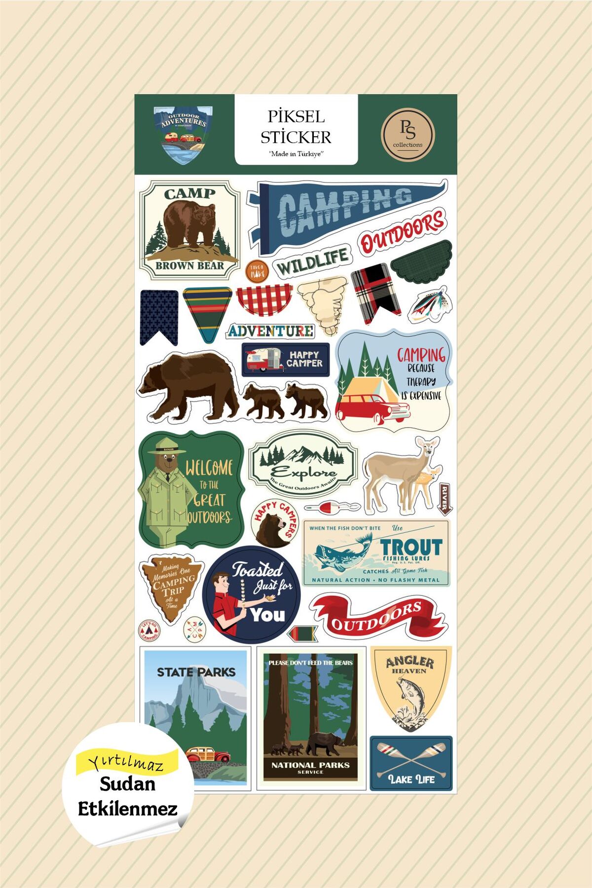 Camping Trip Sticker, Kamp Gezisi Etiketi 1