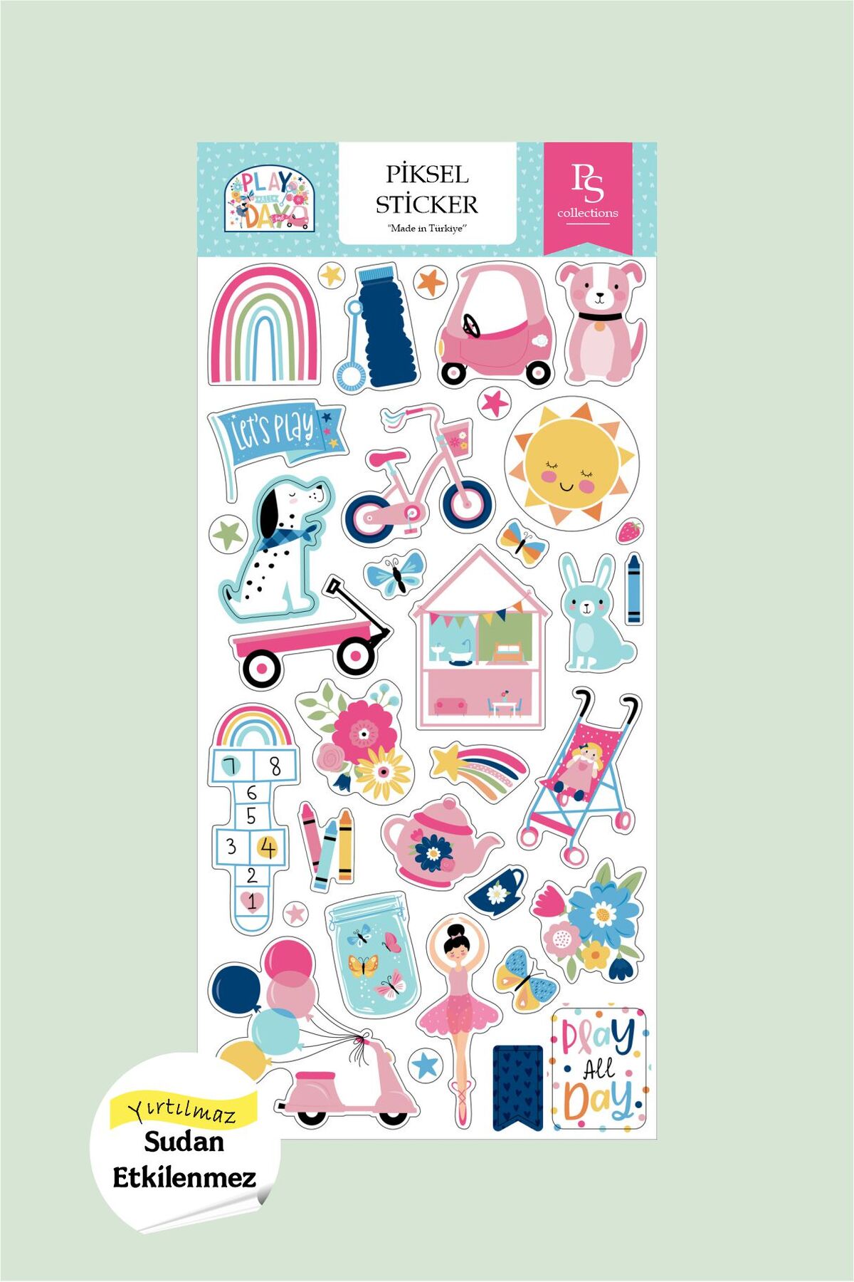Oyun Günleri Planlayıcı Etiketleri, Play Day Sticker