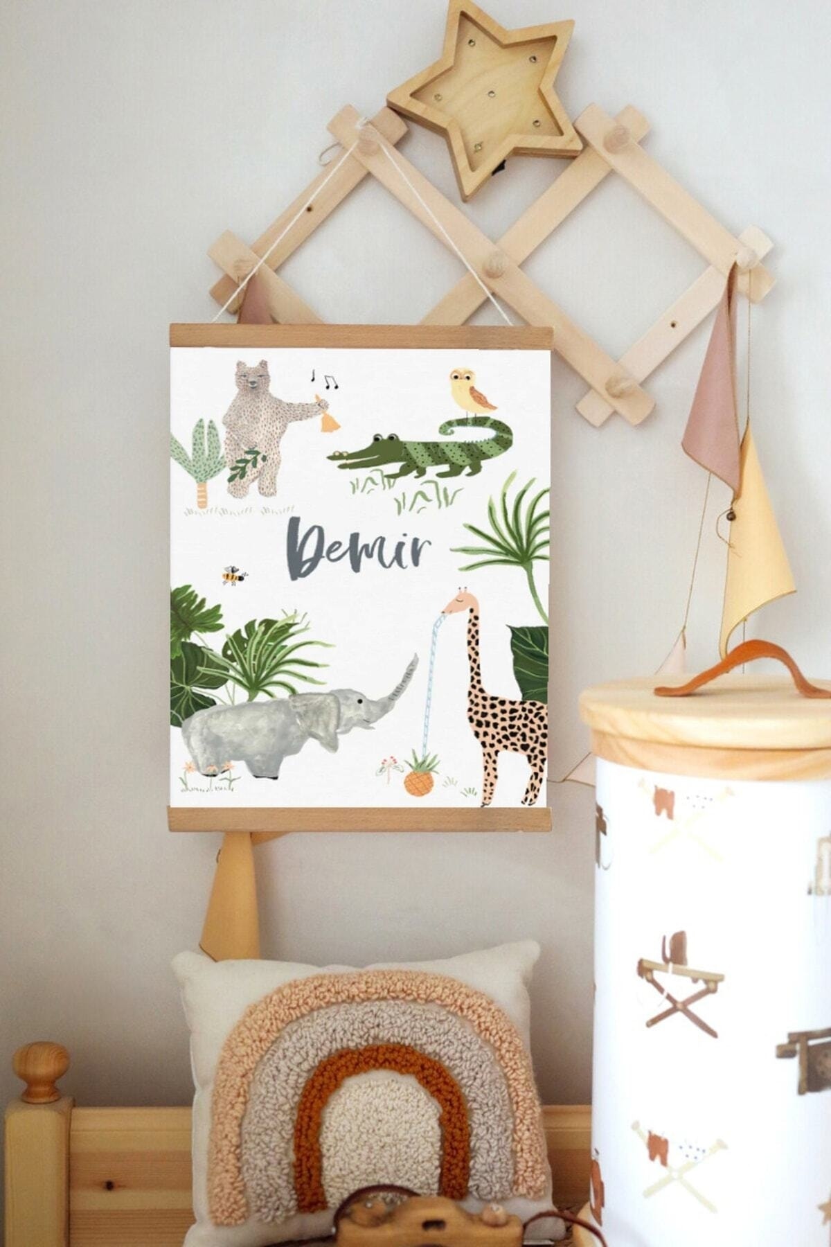 Özel Isim Orman Festivali Ipli Askılı Kanvas Poster