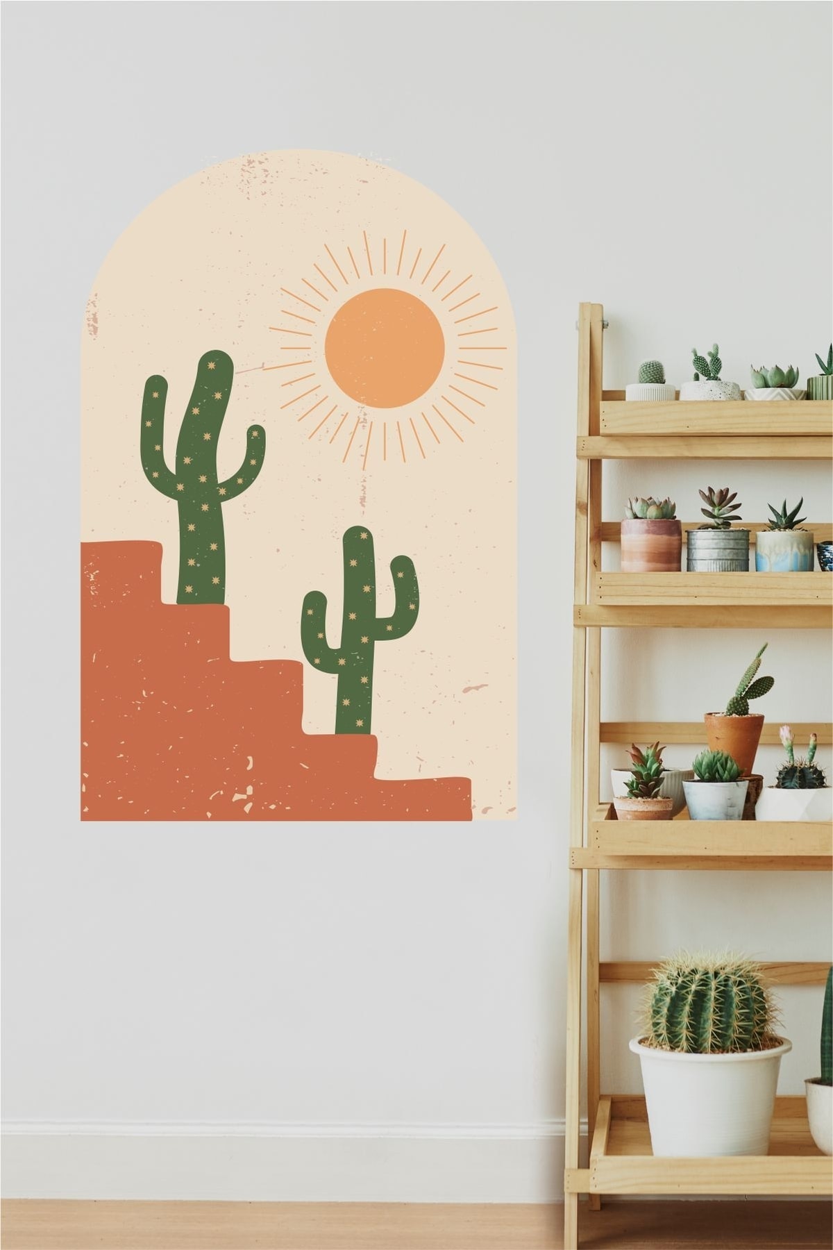 Desert Cactus Bohem Duvar Sticker