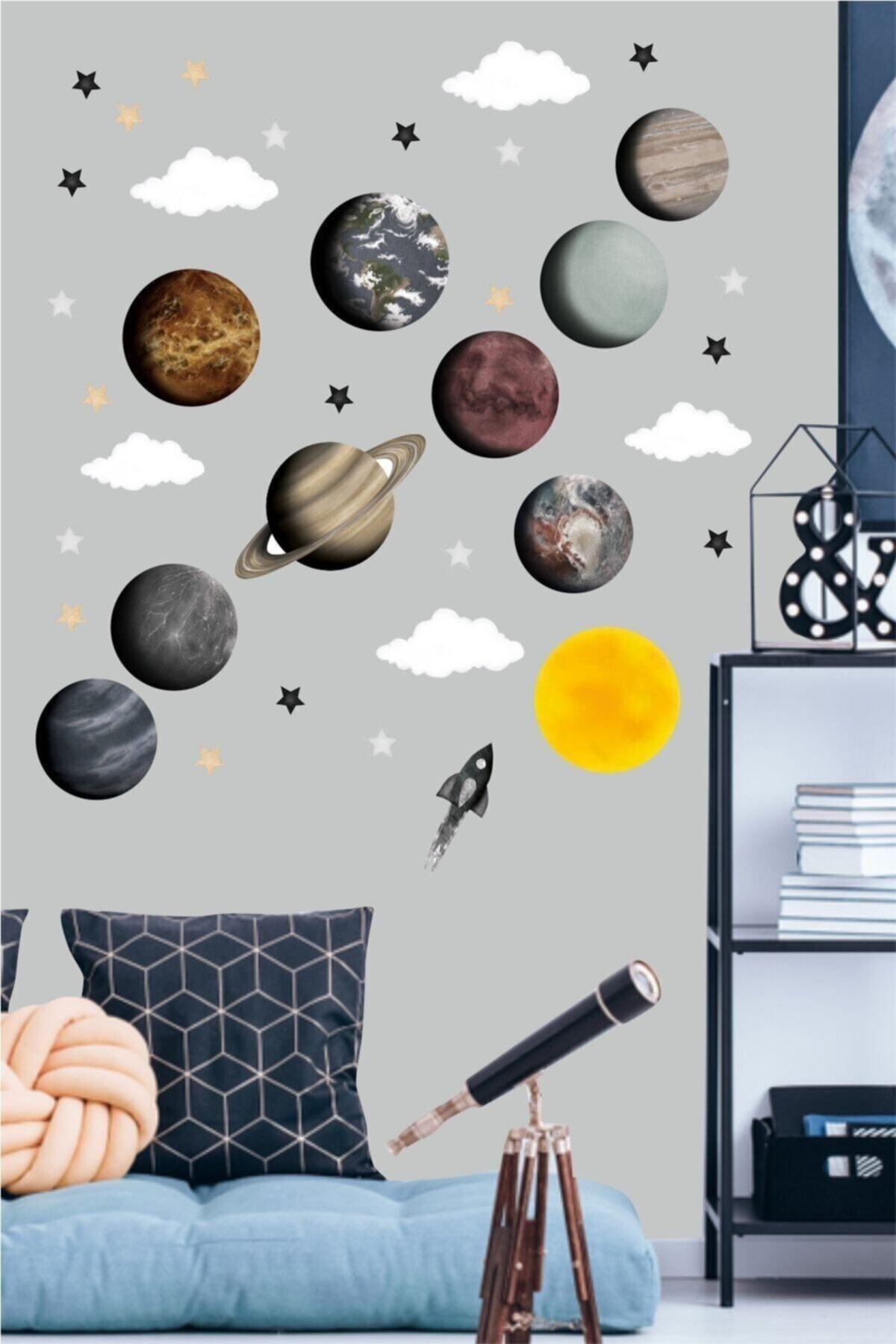 Gezegenler Çocuk Odası Duvar Sticker