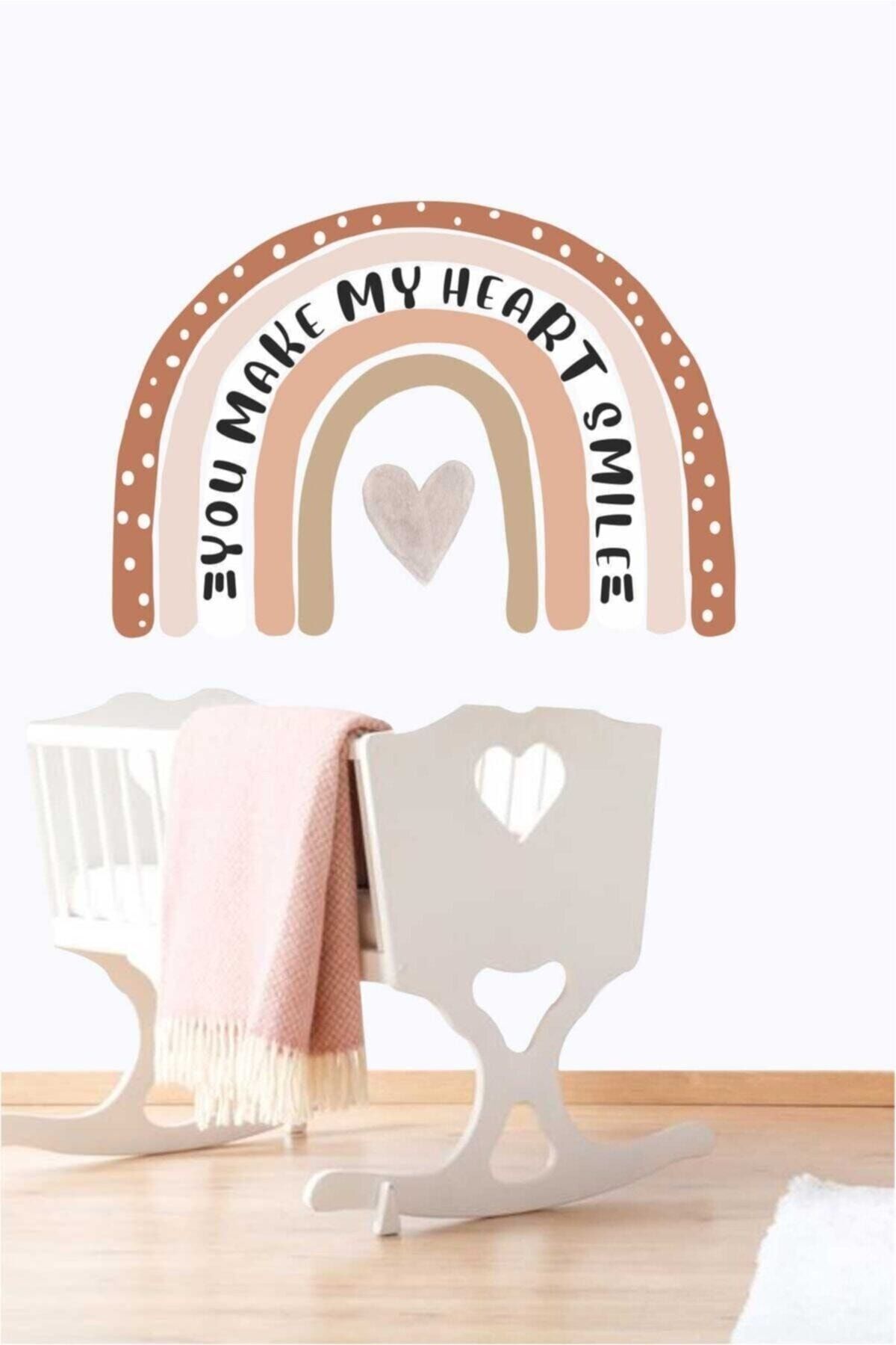 Kalpli Gökkuşağı Çocuk Odası Sticker